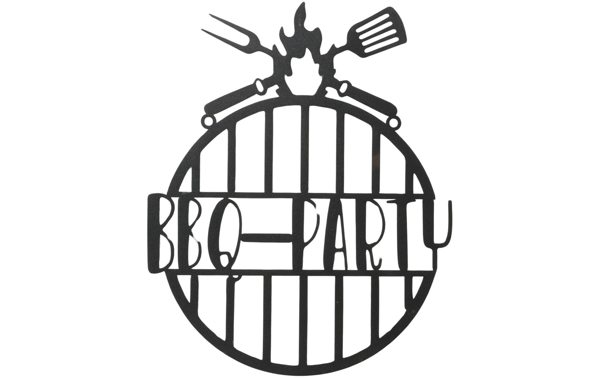 Boltze Wanddekoration BBQ Schwarz