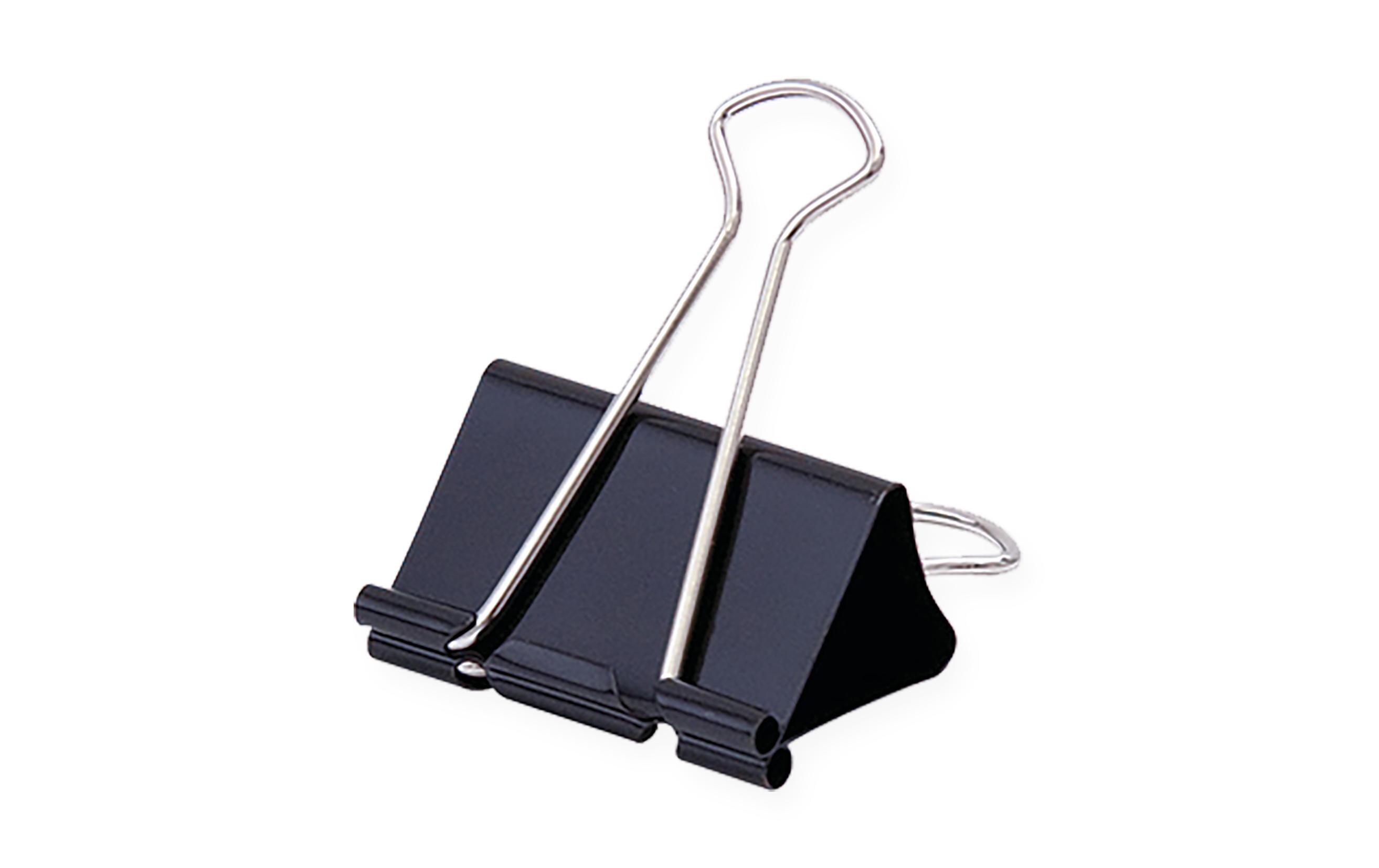 Soennecken Papierklemme 25 x 11 mm, Schwarz, 12 Stück