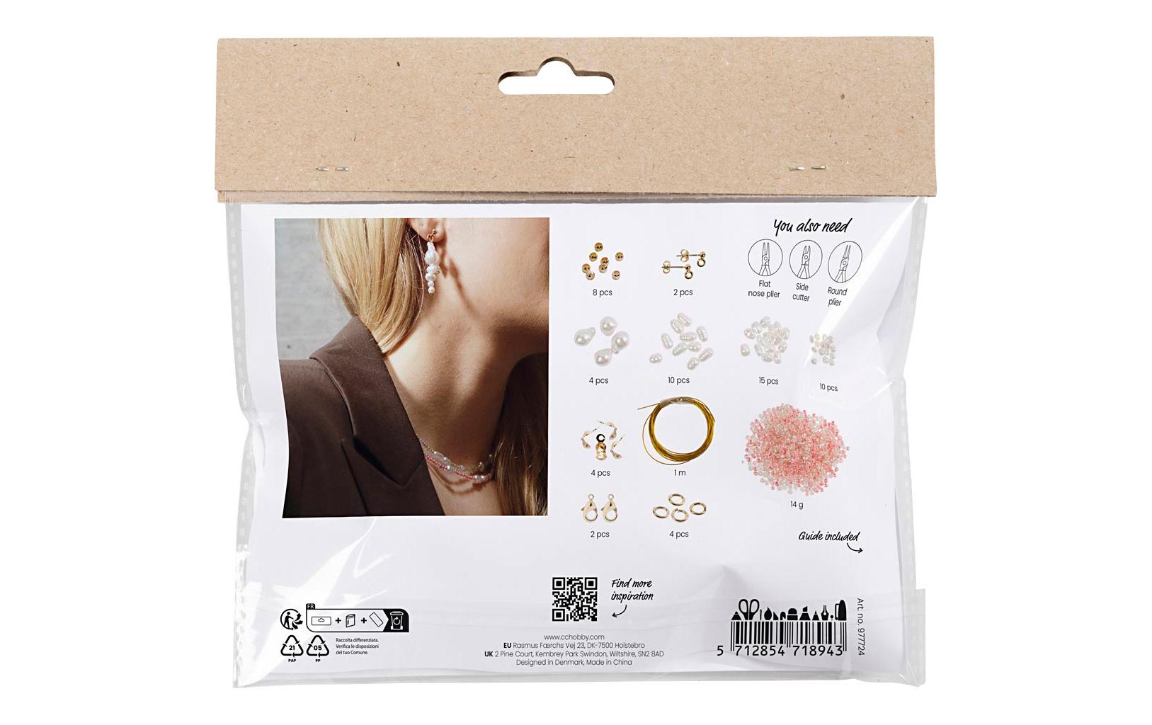 Creativ Company Schmuck Bastelset Halsketten und Ohrringe Rosa/Weiss Creativ Company Schmuck Bastelset Halsketten und Ohrringe Rosa/Weiss