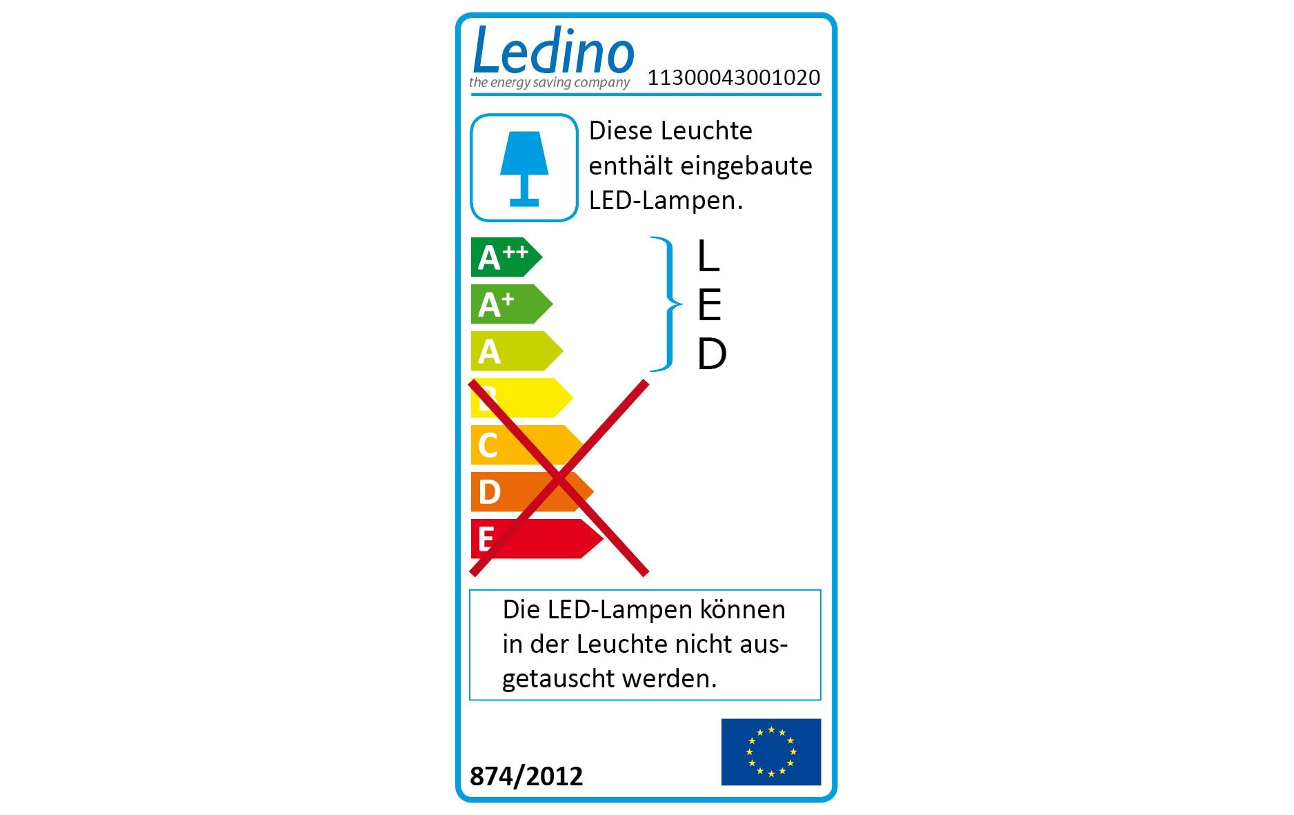 Ledino Unterbauleuchte Eckenheim 300 4W 3000 K Weiss