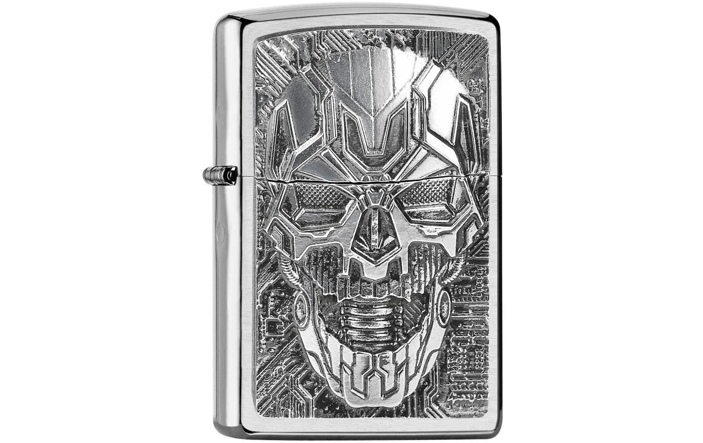 ZIPPO Reibradfeuerzeug 200 Technic Skull Trick