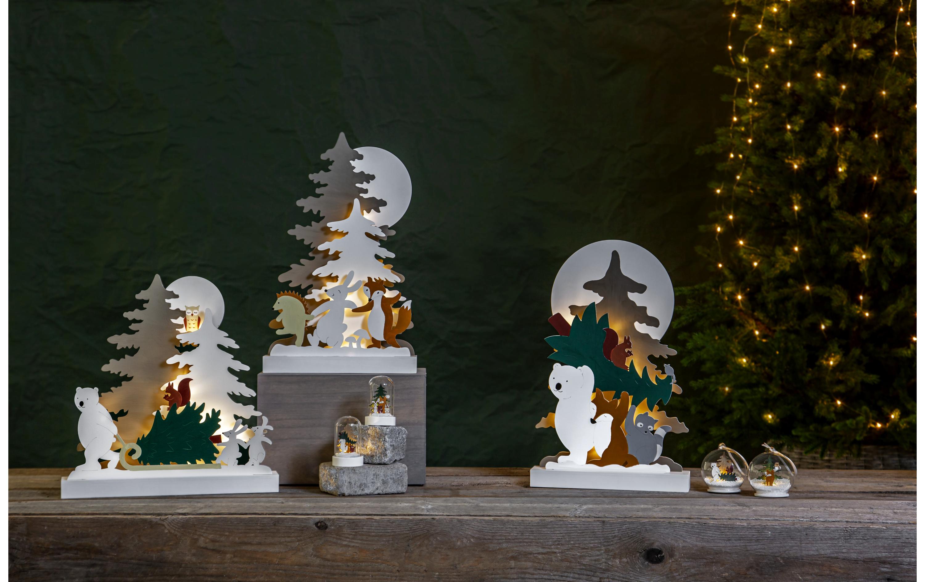 Star Trading Tischdeko Forest Friends, 45 cm, Holz