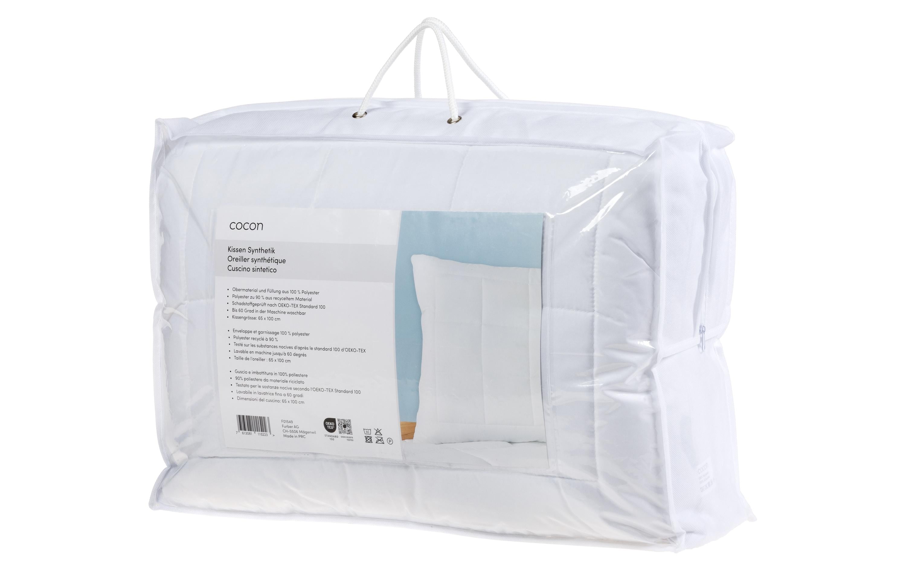 COCON Klassisches Kopfkissen Synthetik 65 x 100 cm COCON Klassisches Kopfkissen Synthetik 65 x 100 cm