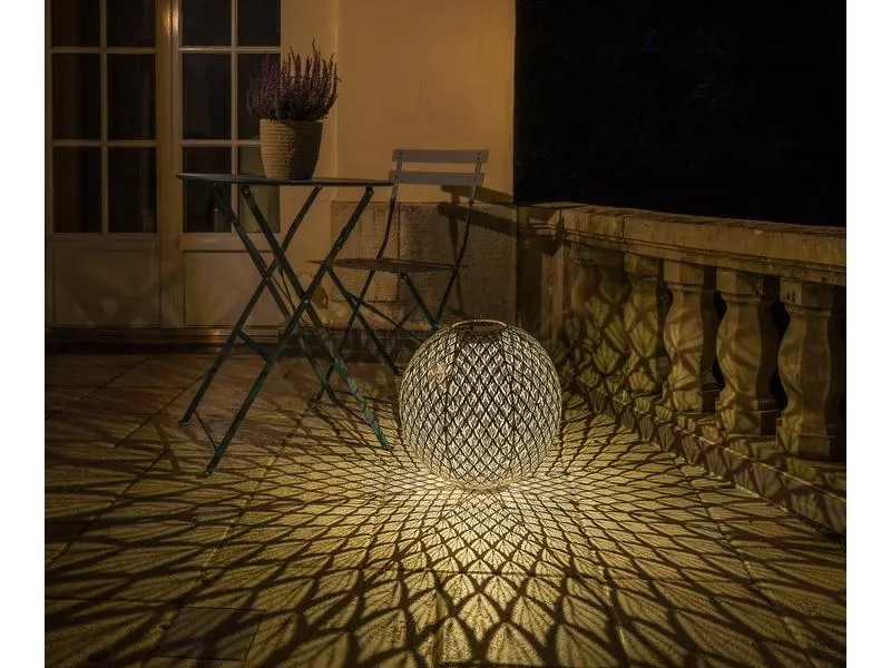 STT Windlicht Solar Antic Ball Emilia, Ø 40 cm, Marineblau