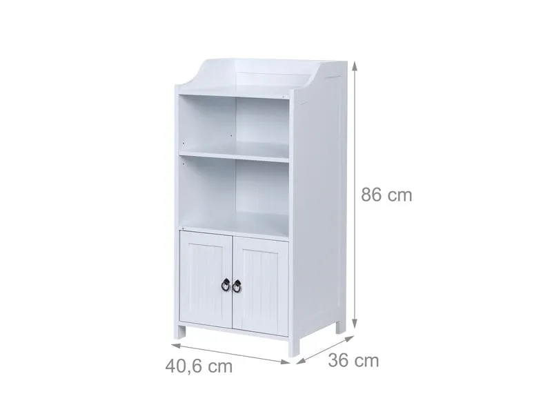 relaxdays Badezimmerregal 40.5 x 86 cm, Weiss relaxdays Badezimmerregal 40.5 x 86 cm, Weiss