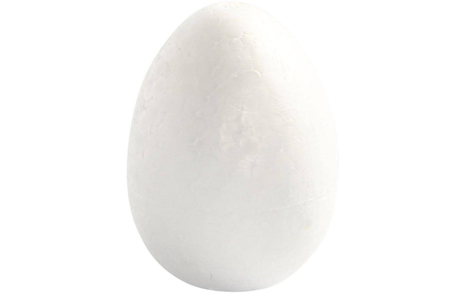Creativ Company Styropor Ei 8 cm, Weiss, 5 Stück
