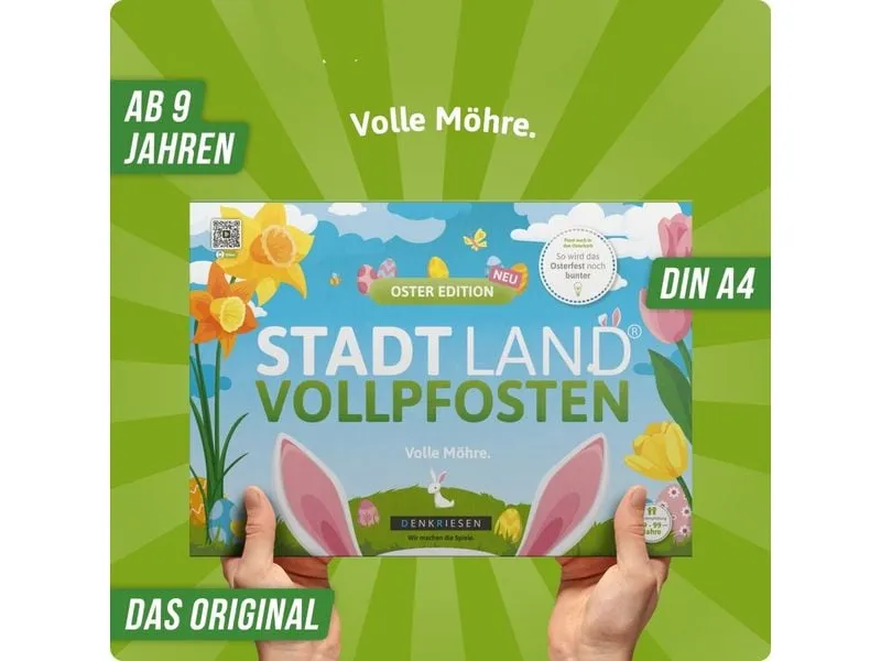 Denkriesen Partyspiel Stadt Land Vollpfosten Oster Edition Denkriesen Partyspiel Stadt Land Vollpfosten Oster Edition