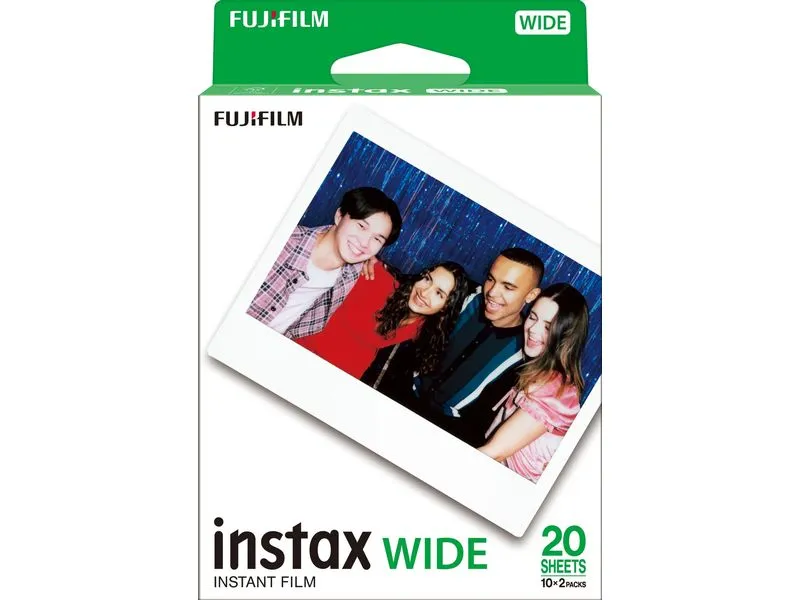 Fujifilm Fotokamera Instax Wide Evo mit 1 x Duo Pack Film Schwarz