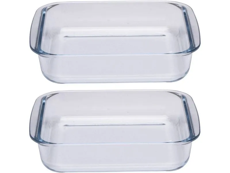 alpina Auflaufform-Set Eckig, Transparent alpina Auflaufform-Set Eckig, Transparent