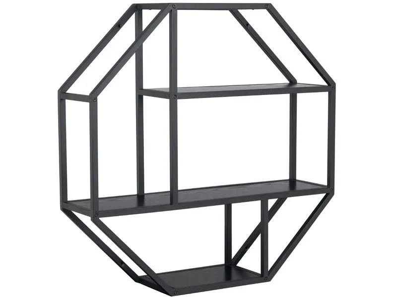 AC Design Wandregal Seaford 77 x 20 x 77 cm, Schwarz AC Design Wandregal Seaford 77 x 20 x 77 cm, Schwarz