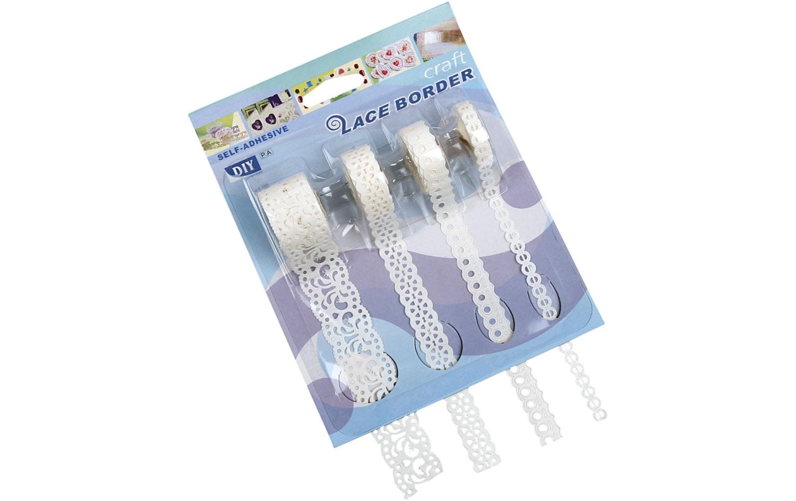 Creativ Company Deko-Klebeband Weiss, 4 Rollen