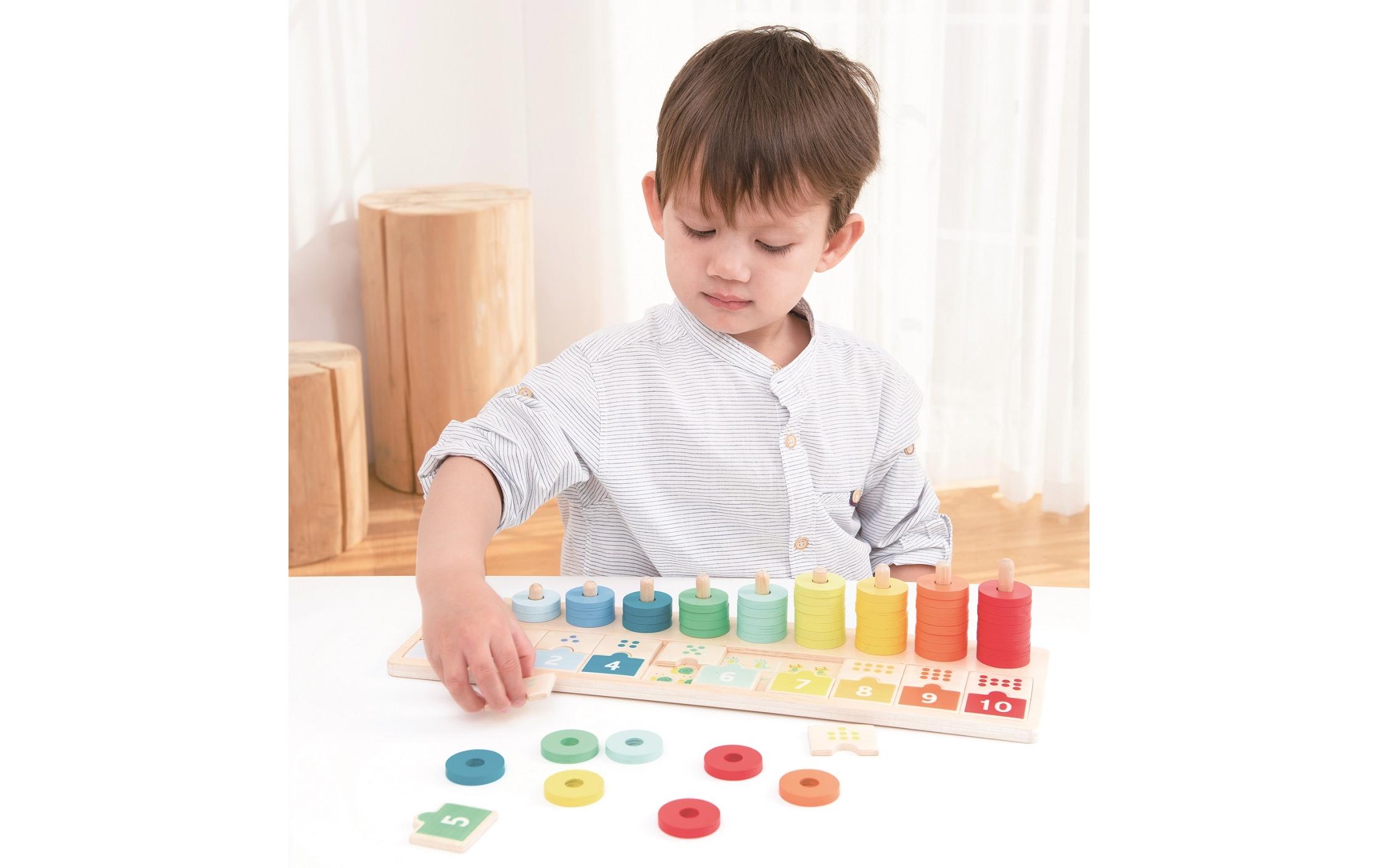 Spielba Holzspielwaren Beschäftigungsspielzeug Zähl – und Zuordnungsbrett