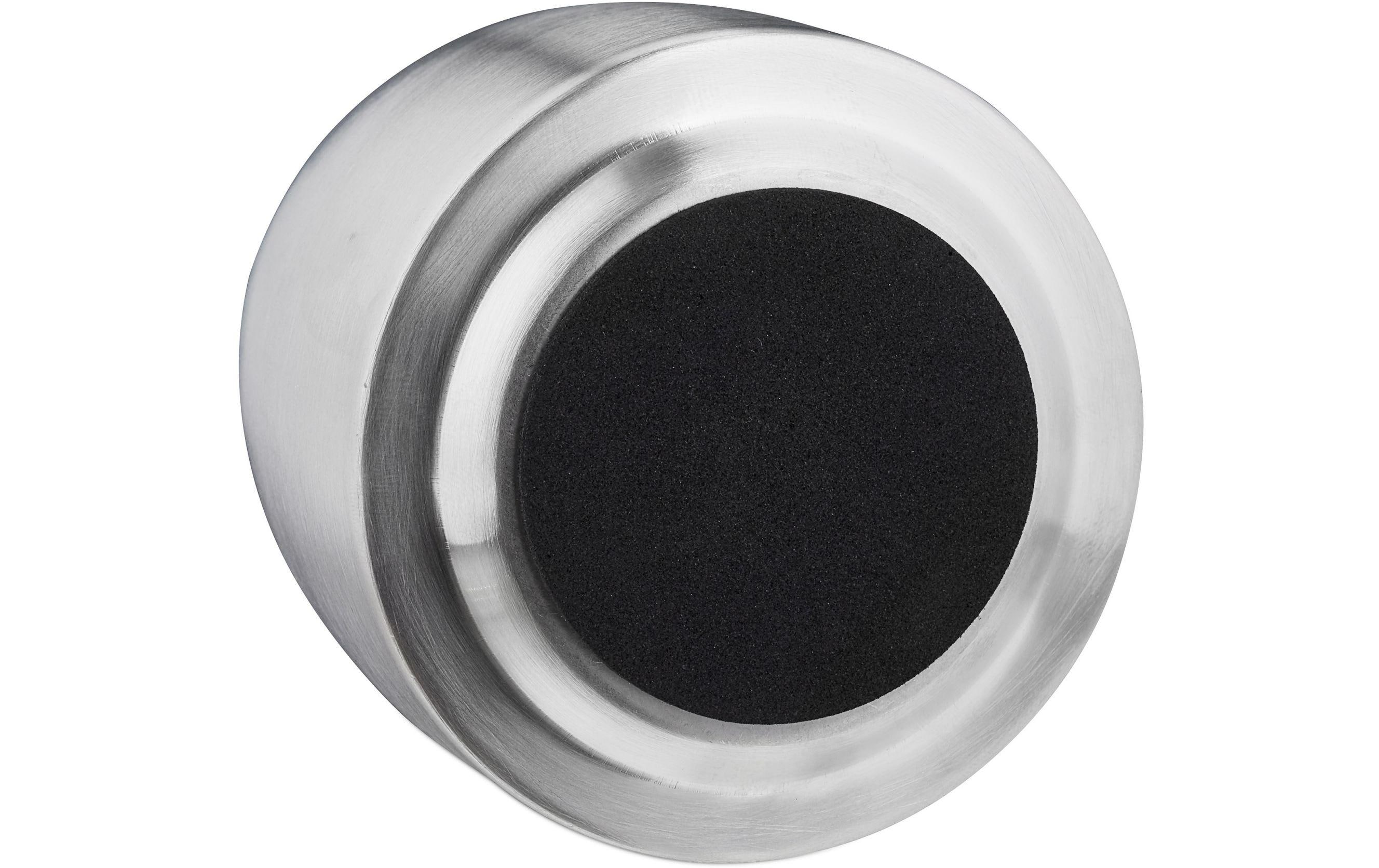 relaxdays Aschenbecher Edelstahl Silber