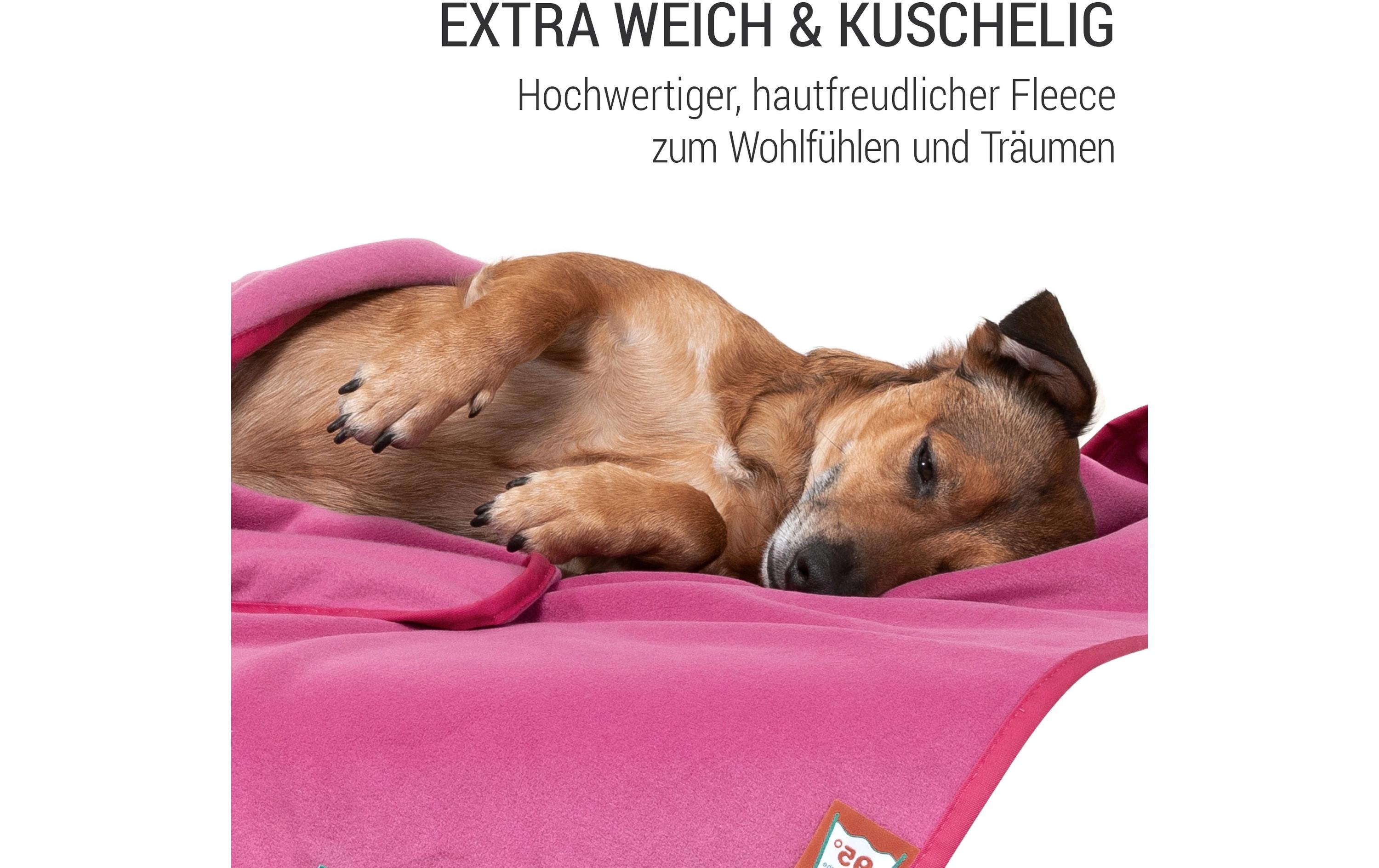 Doctor Bark Hunde-Decke Fleece L Hot pink, 100 x 70 cm