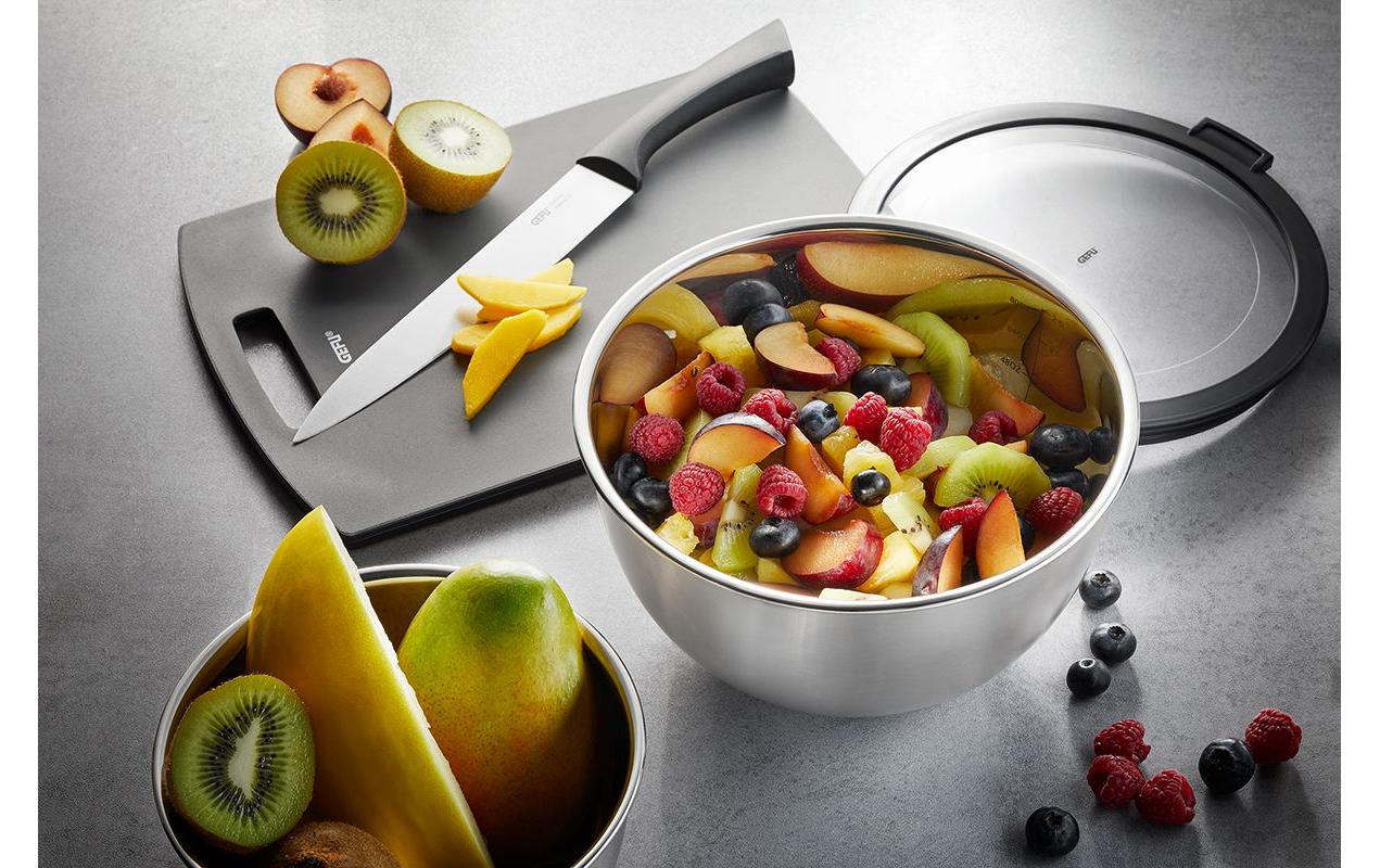 GEFU Rührschüssel-Set Mondi 1 l/2.5 l/4.5 l, Schwarz/Silber