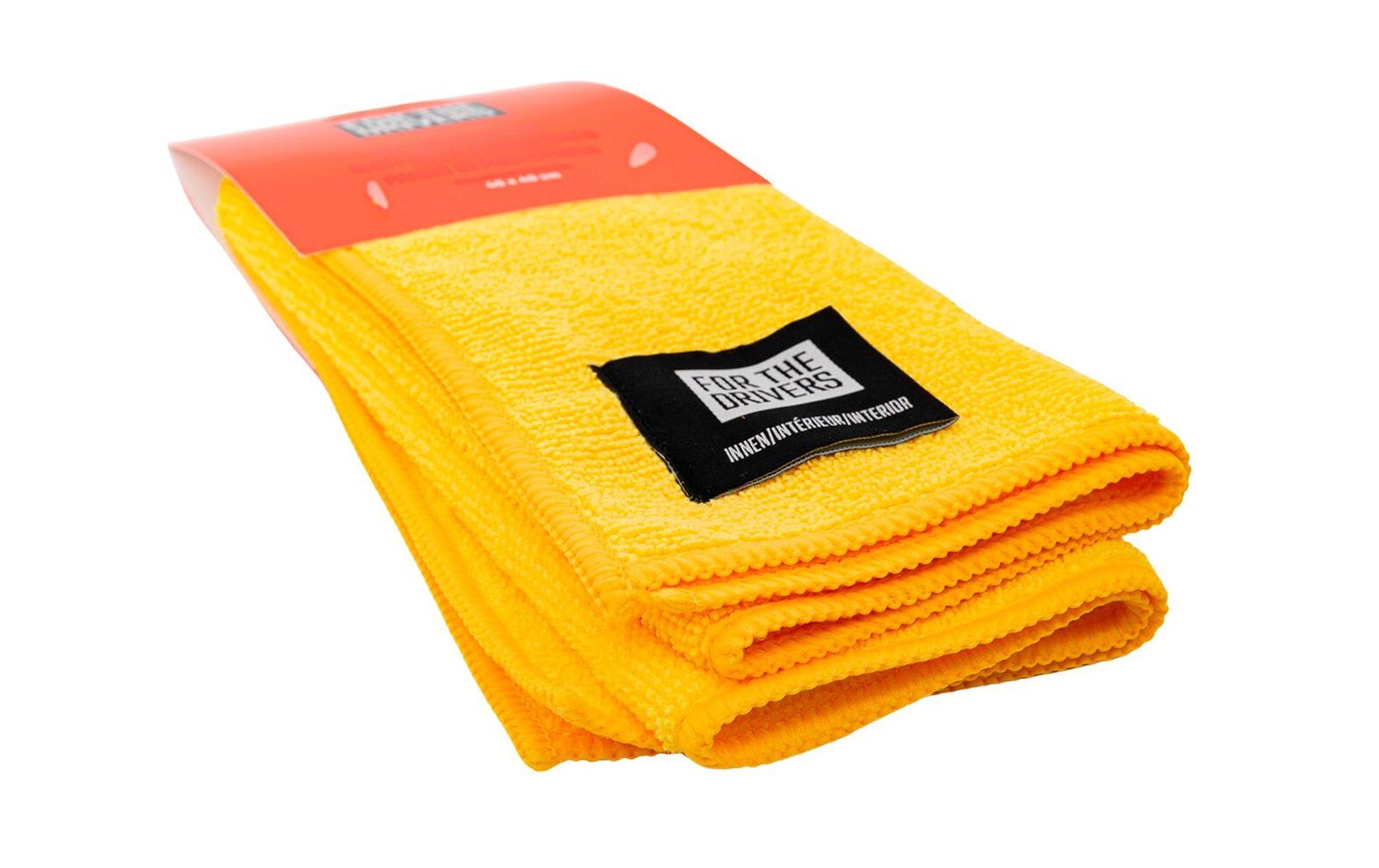 For The Drivers Mikrofasertuch 40 x 40 cm, gelb For The Drivers Mikrofasertuch 40 x 40 cm, gelb