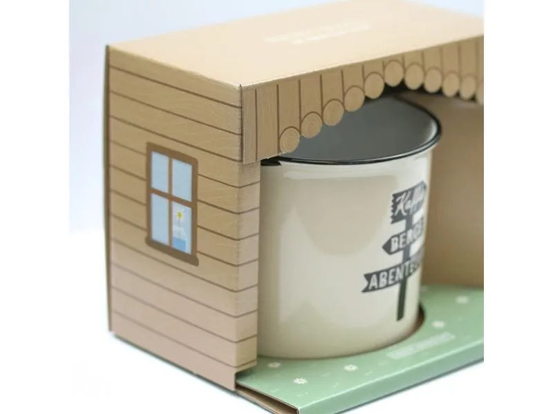 Grafik Werkstatt Vintage Becher Bergglück, Kaffee, Berge, Abenteuer Grafik Werkstatt Vintage Becher Bergglück, Kaffee, Berge, Abenteuer