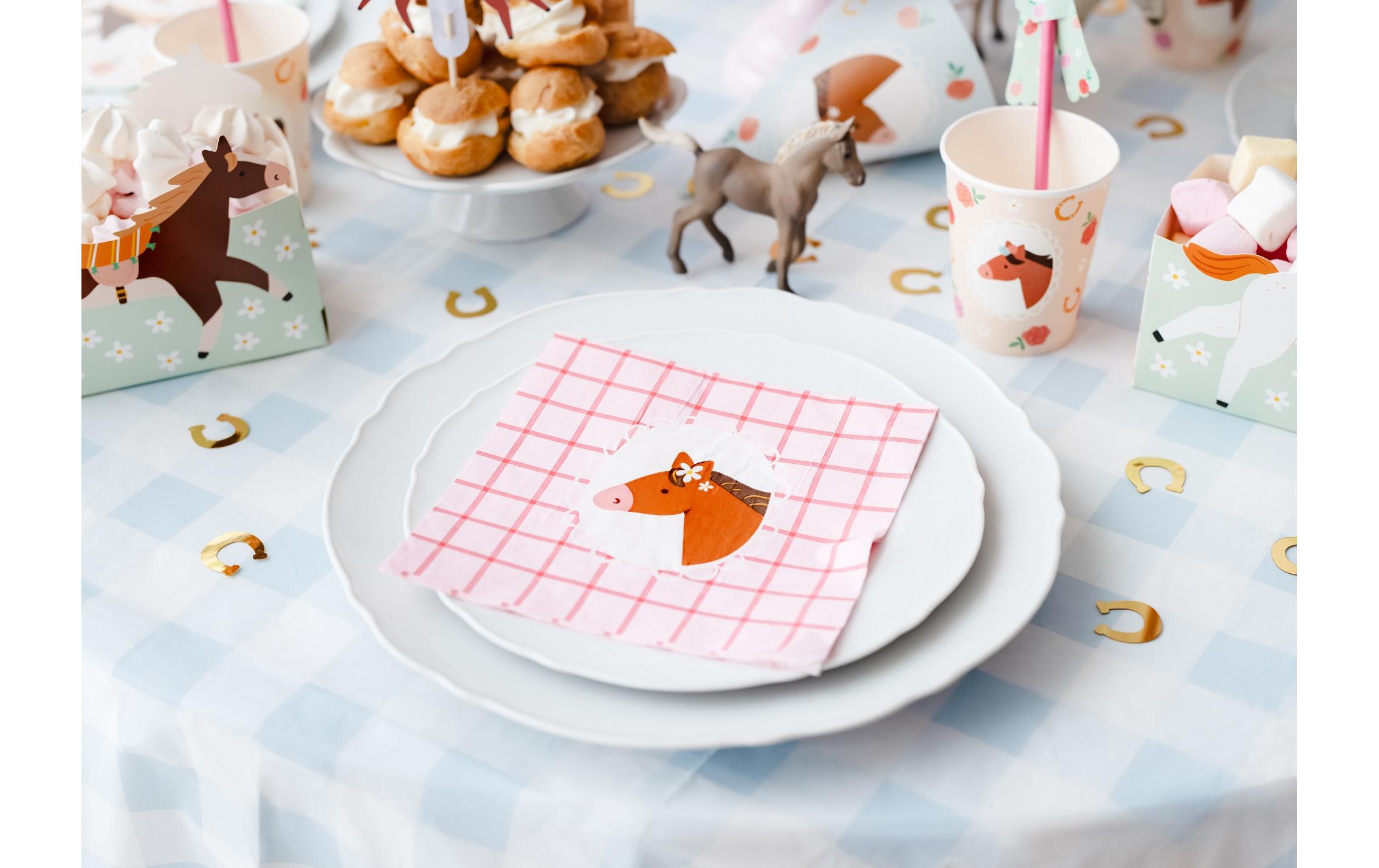 Partydeco Papierservietten Pferd, 33 x 33 cm, 12 Stück