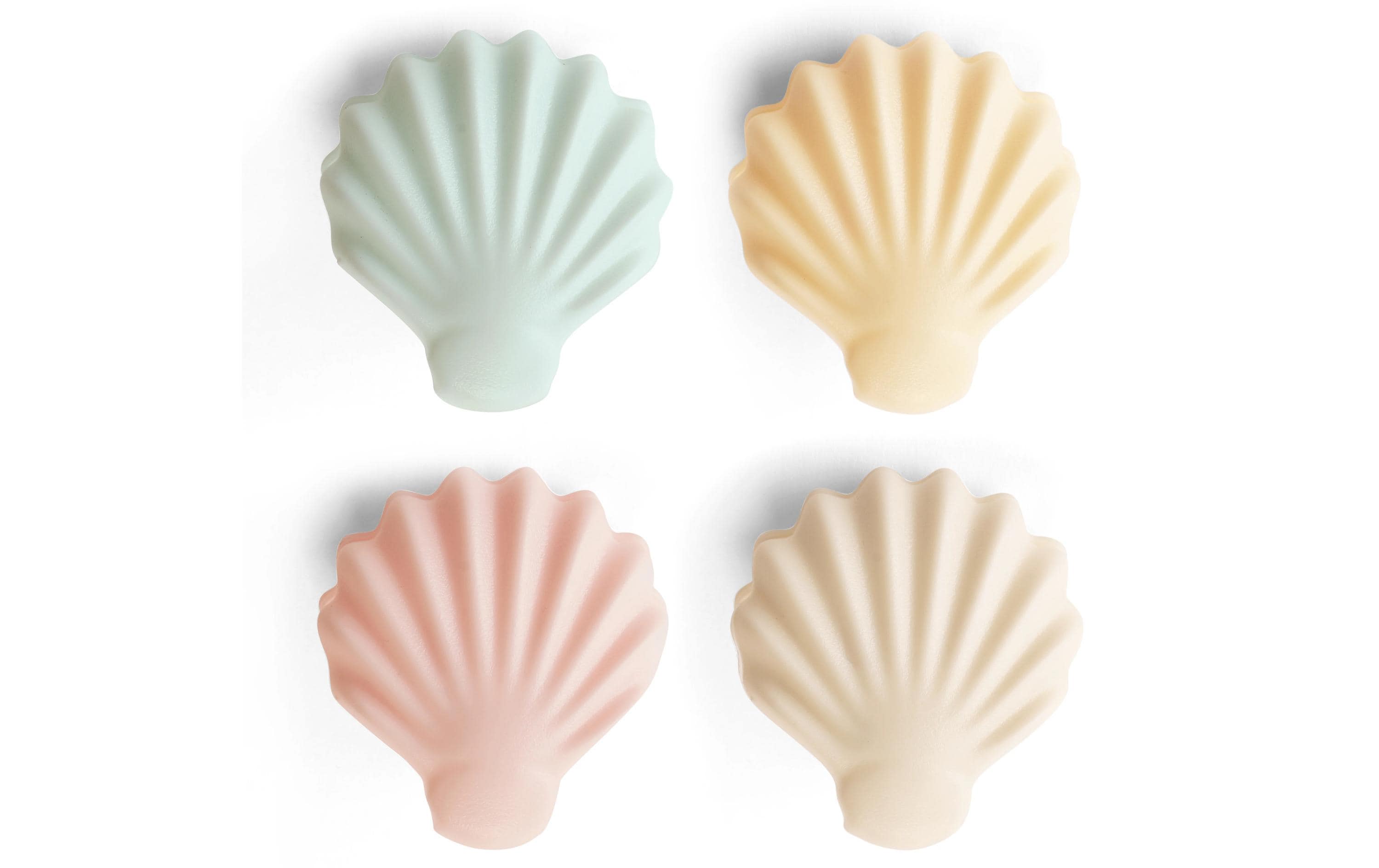 Kikkerland Verschlussclip Muscheln 4 Stück, Mehrfarbig