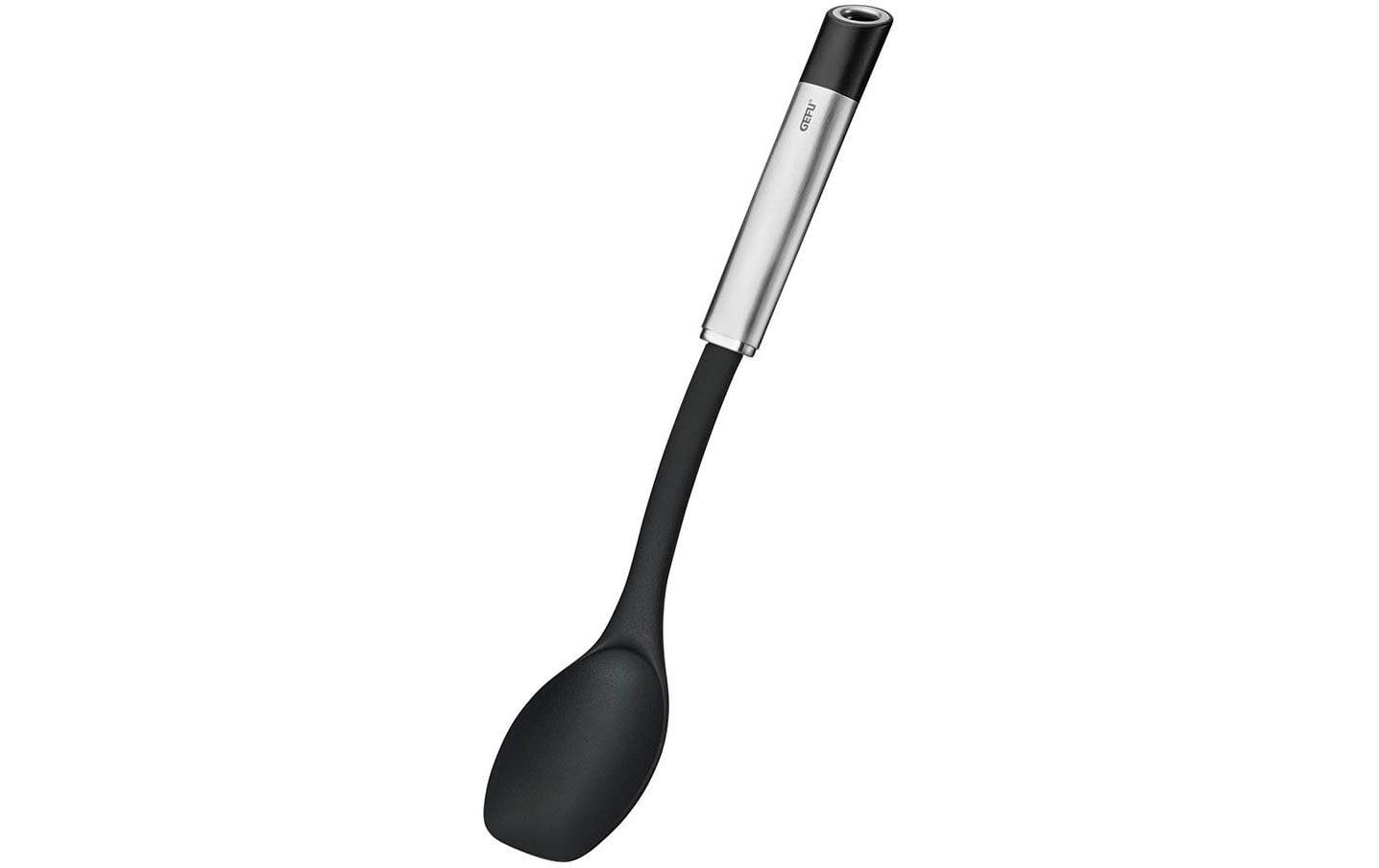 GEFU Kochlöffel Primeline 33.3 cm, Schwarz/Silber