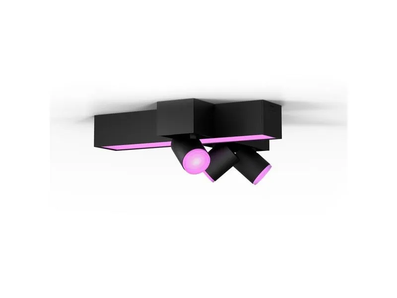 Philips Hue White & Col. Amb. Centris Cross 3er-Spot Schwarz Philips Hue White & Col. Amb. Centris Cross 3er-Spot Schwarz