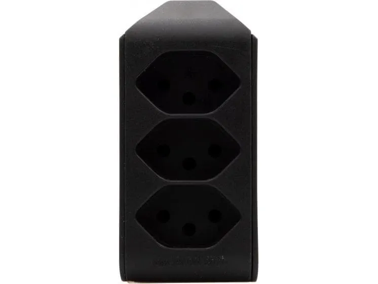 Brennenstuhl Abzweigstecker 3 x T13, 300° drehbar, Schwarz