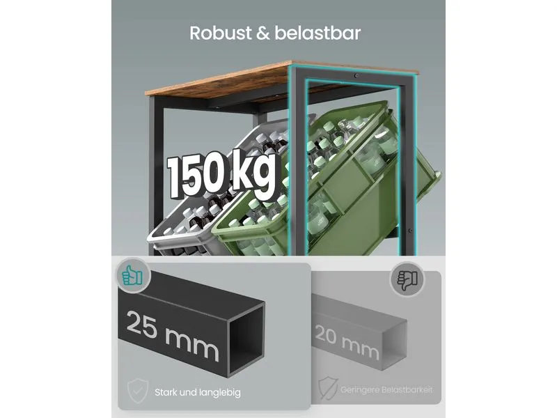 Songmics Getränkekisten-Regal Schwarz Songmics Getränkekisten-Regal Schwarz