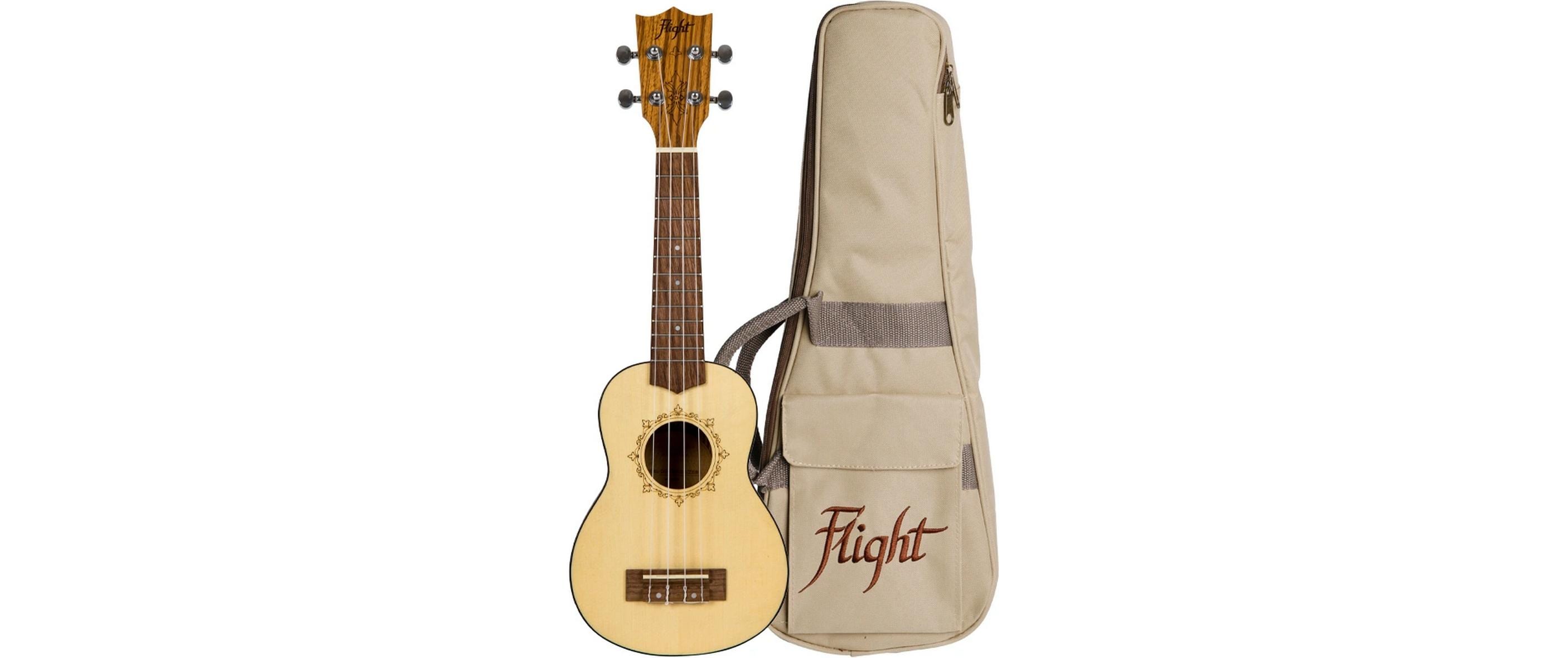 Flight Ukulele Soprano – Spruce/Zebrano