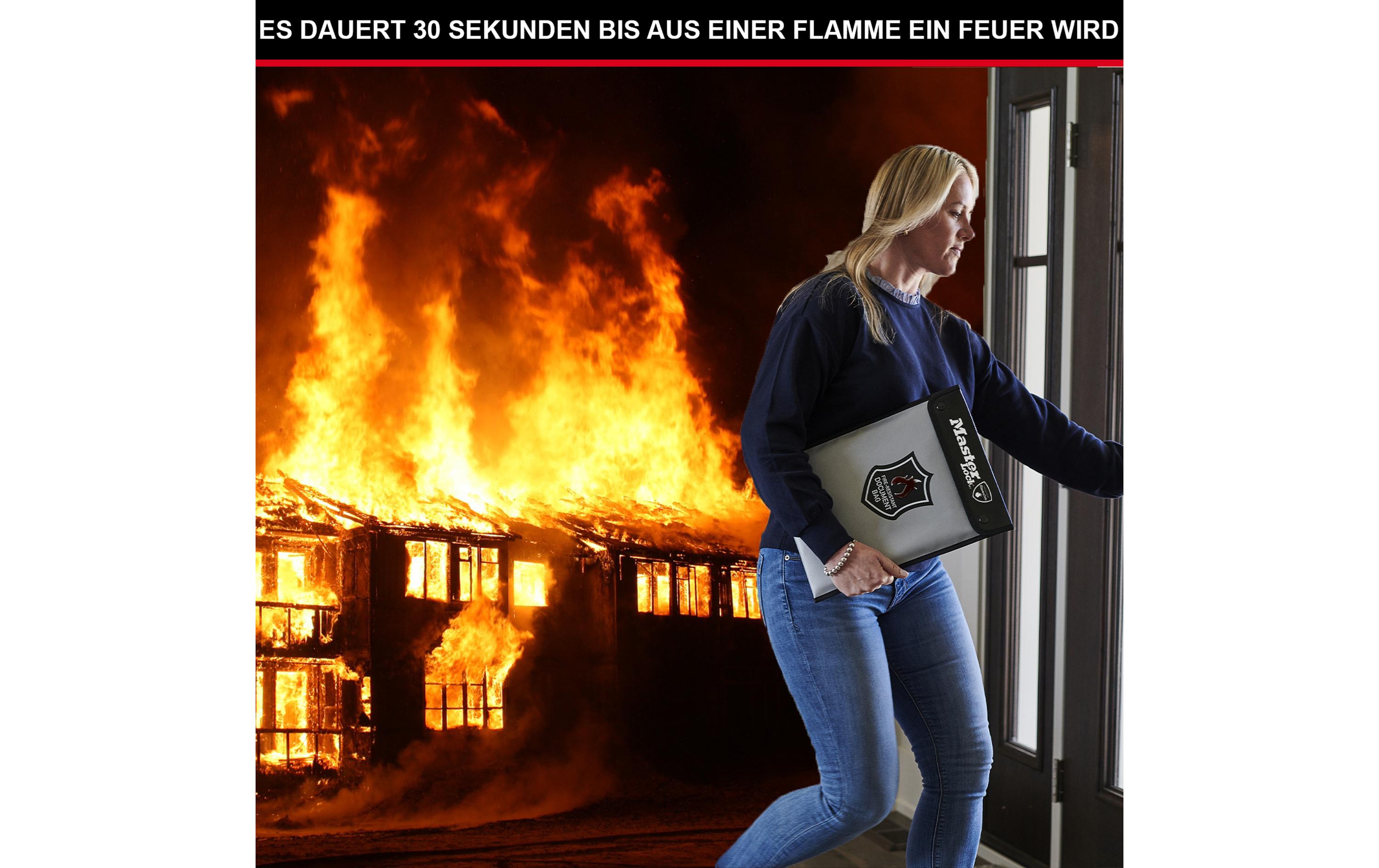 Masterlock Dokumententasche Feuer- und Wasserbeständig