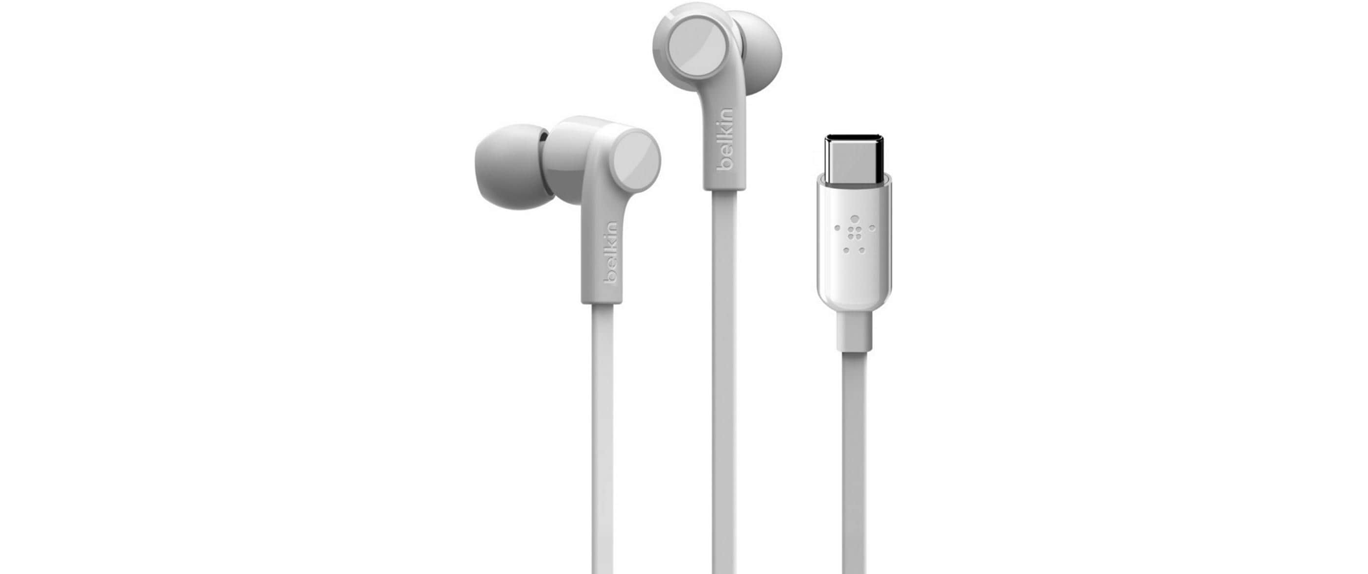 Belkin In-Ear-Kopfhörer Rockstar USB-C Anschluss Weiss Belkin In-Ear-Kopfhörer Rockstar USB-C Anschluss Weiss
