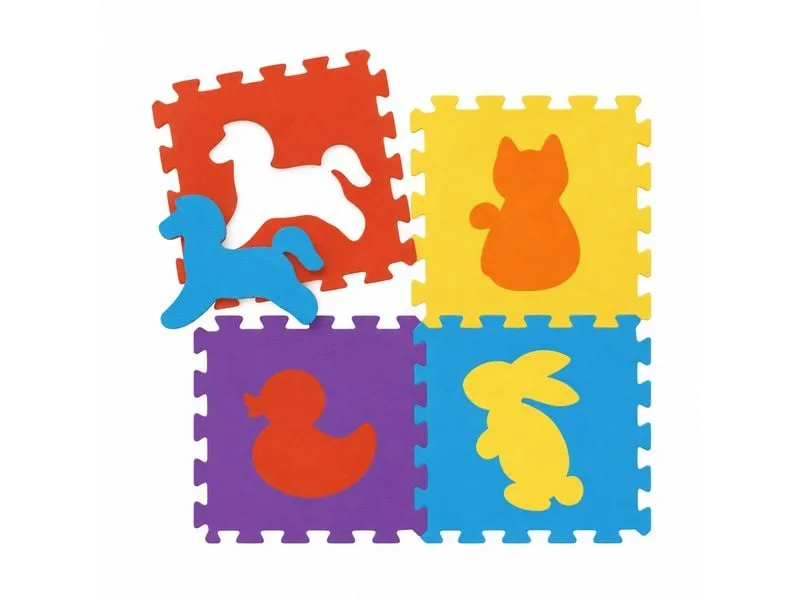 KOOR Puzzlematte Animalo, 61.5 x 61.5 x 1 cm, mehrfarbig KOOR Puzzlematte Animalo, 61.5 x 61.5 x 1 cm, mehrfarbig