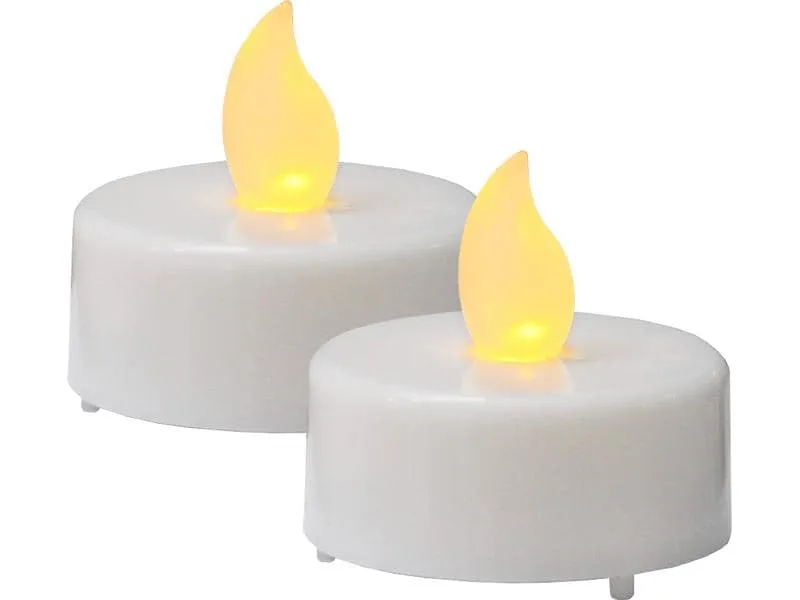 Star Trading LED Teelichter Set Paulo Ø 4 x 4 cm, Weiss, 2 Stk Star Trading LED Teelichter Set Paulo Ø 4 x 4 cm, Weiss, 2 Stk