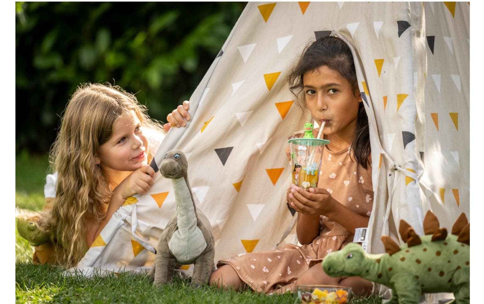 Leonardo Glasabdeckung Avventura Dinosaurier, Grün/Hellblau