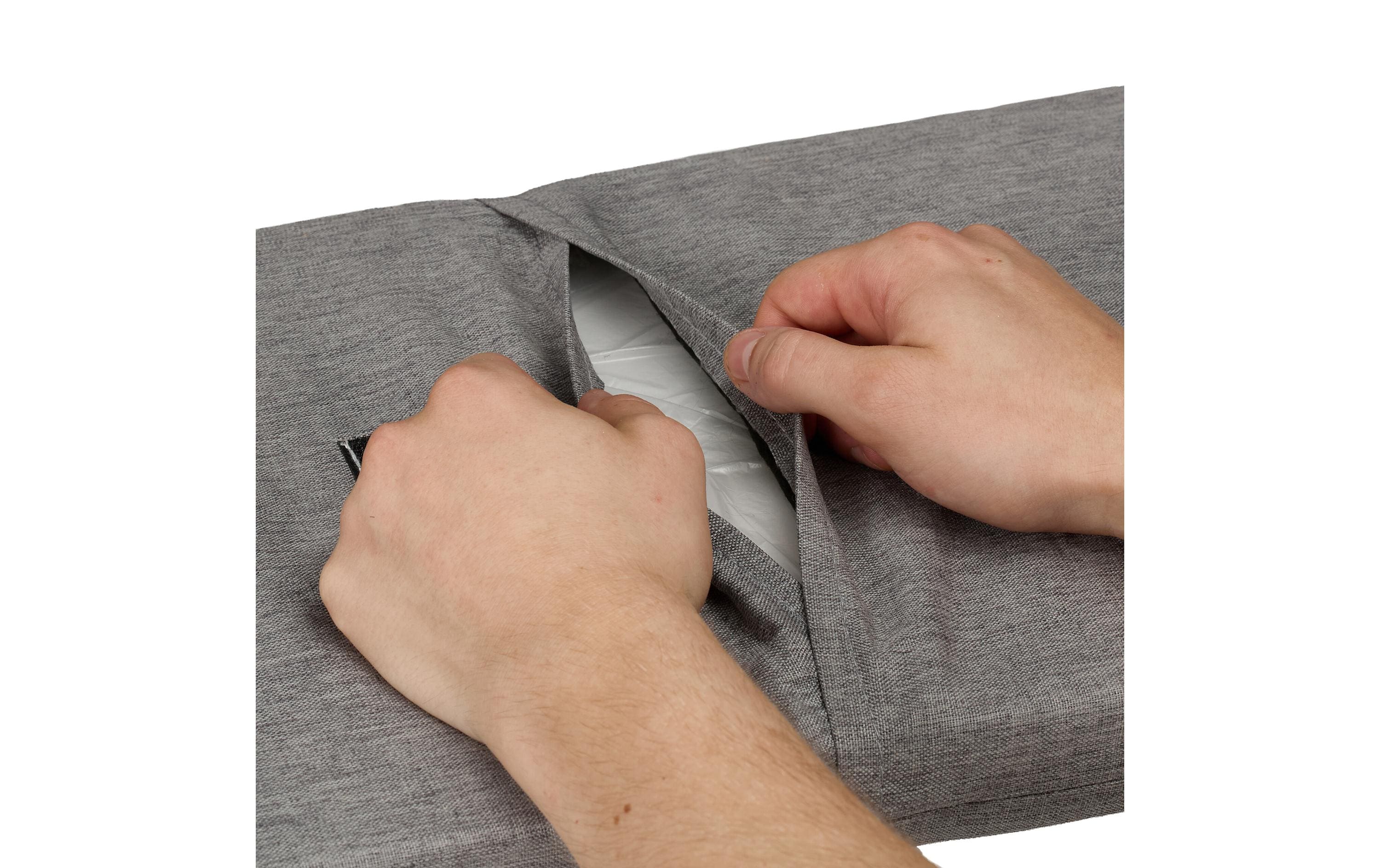 relaxdays Schuhbank mit Sitzfläche mit 15 Fächern, Grau/Weiss