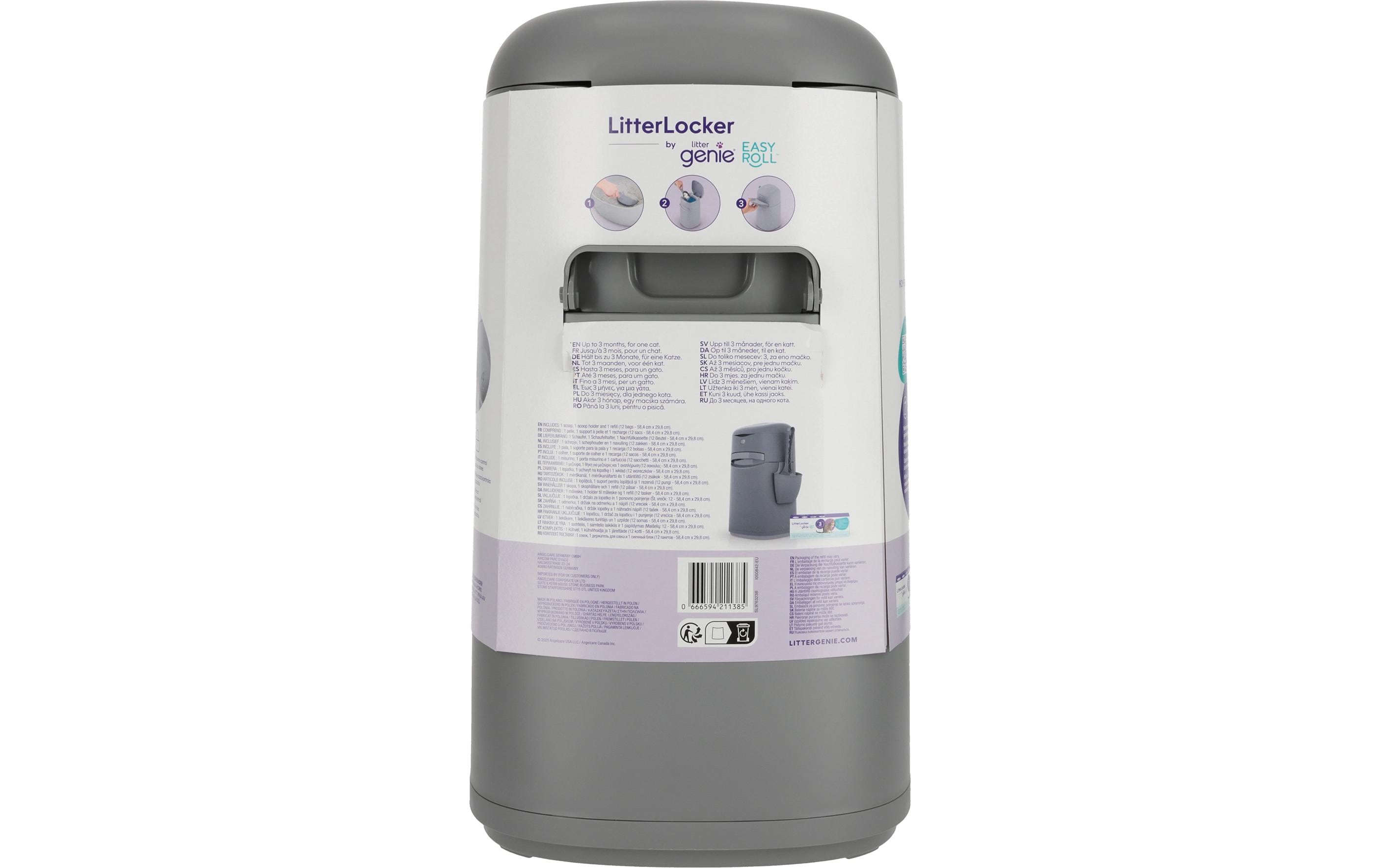 LitterLocker Entsorgungseimer EasyRoll Grau