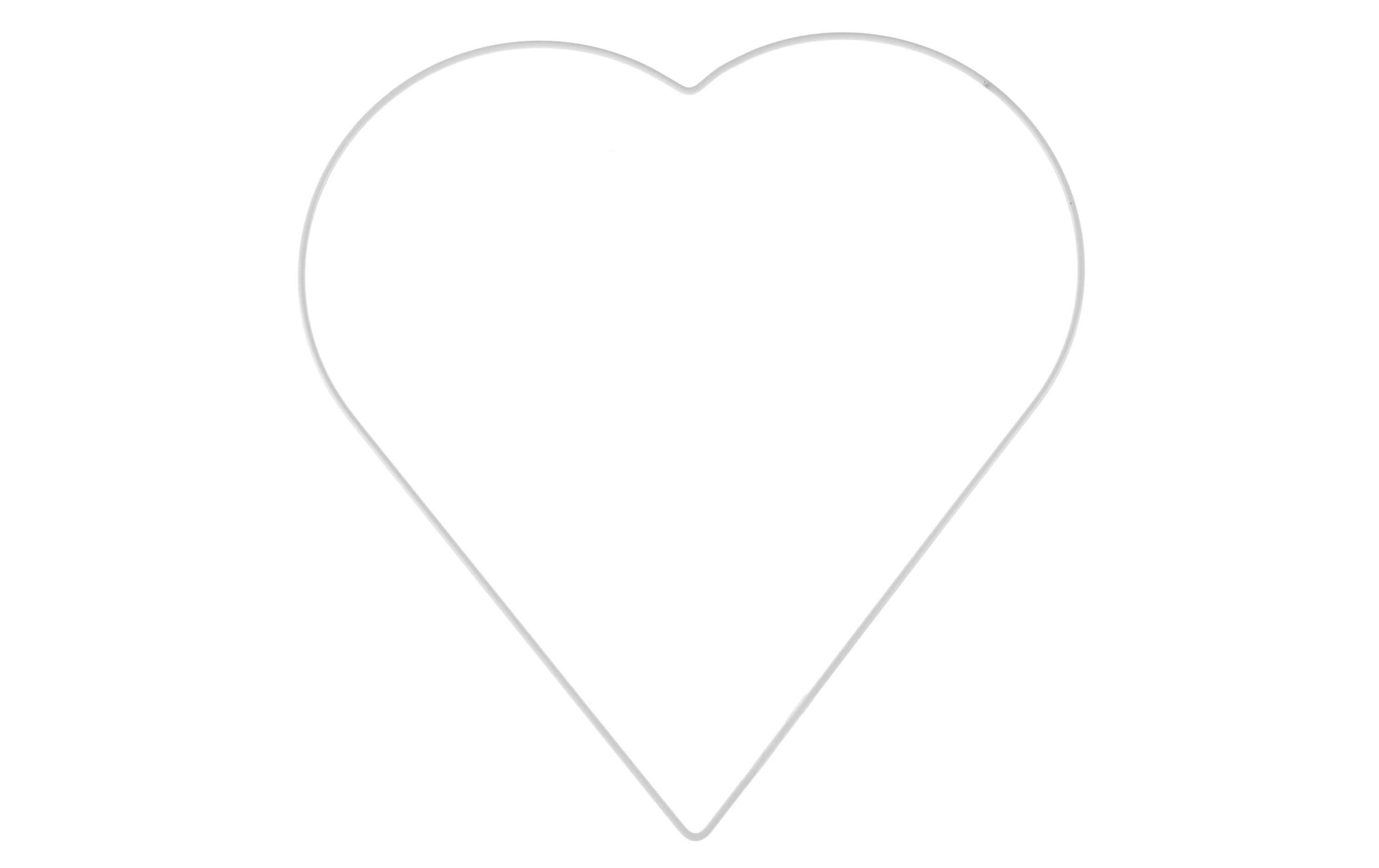 Glorex Metallherz 28 cm, 1 Stück, Weiss Glorex Metallherz 28 cm, 1 Stück, Weiss