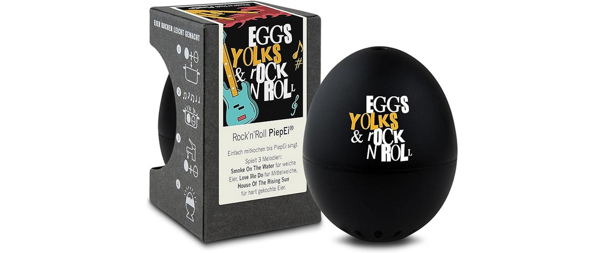 PiepEi Küchentimer Singende Eieruhr Rock'n'Roll, Schwarz / Weiss
