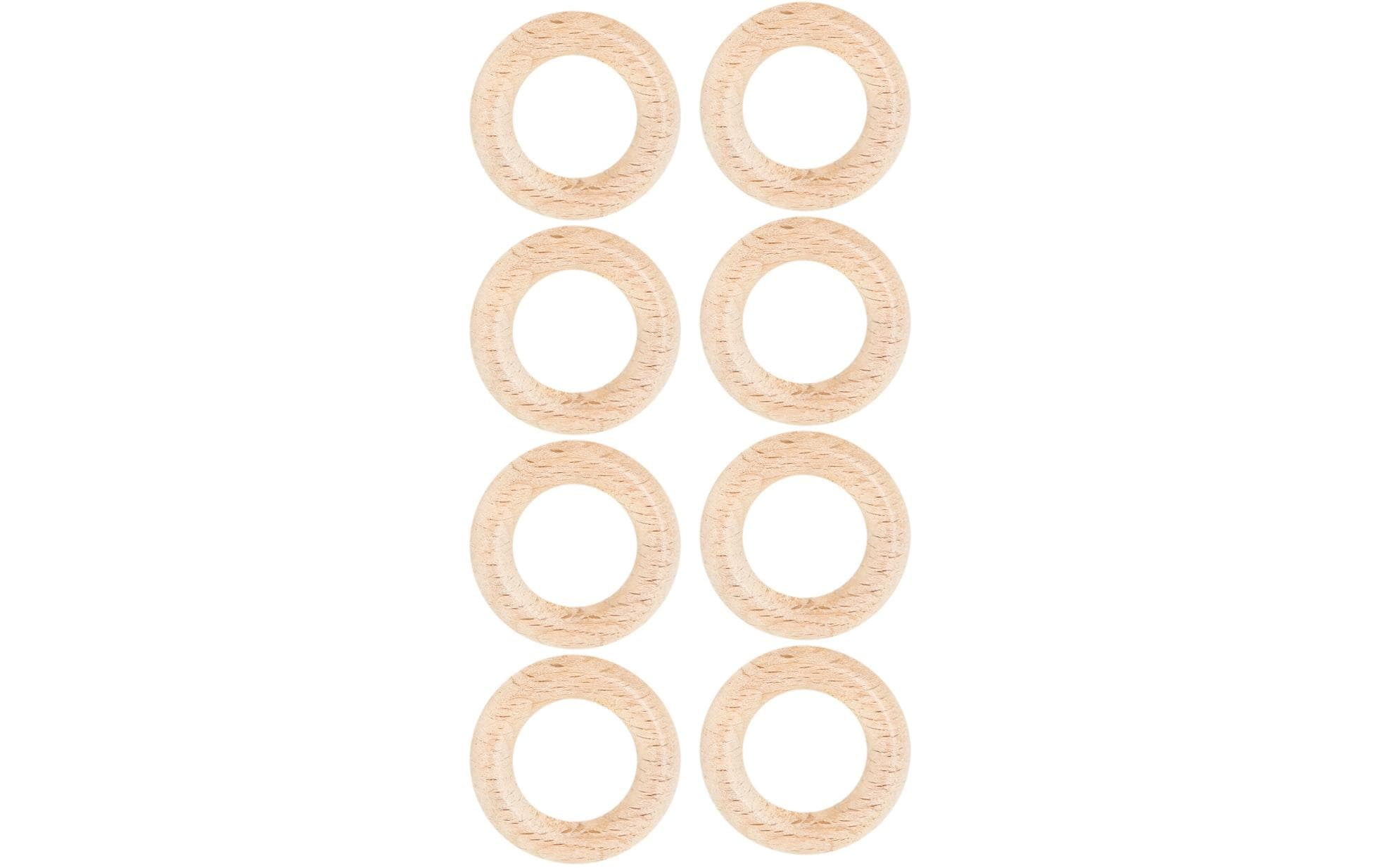 lalana Holzring Hölzerner Ring 3.5 cm, 8 Stück