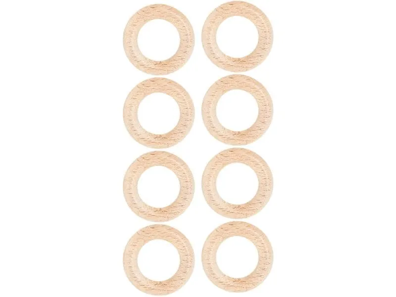 lalana Holzring Hölzerner Ring 3.5 cm, 8 Stück lalana Holzring Hölzerner Ring 3.5 cm, 8 Stück