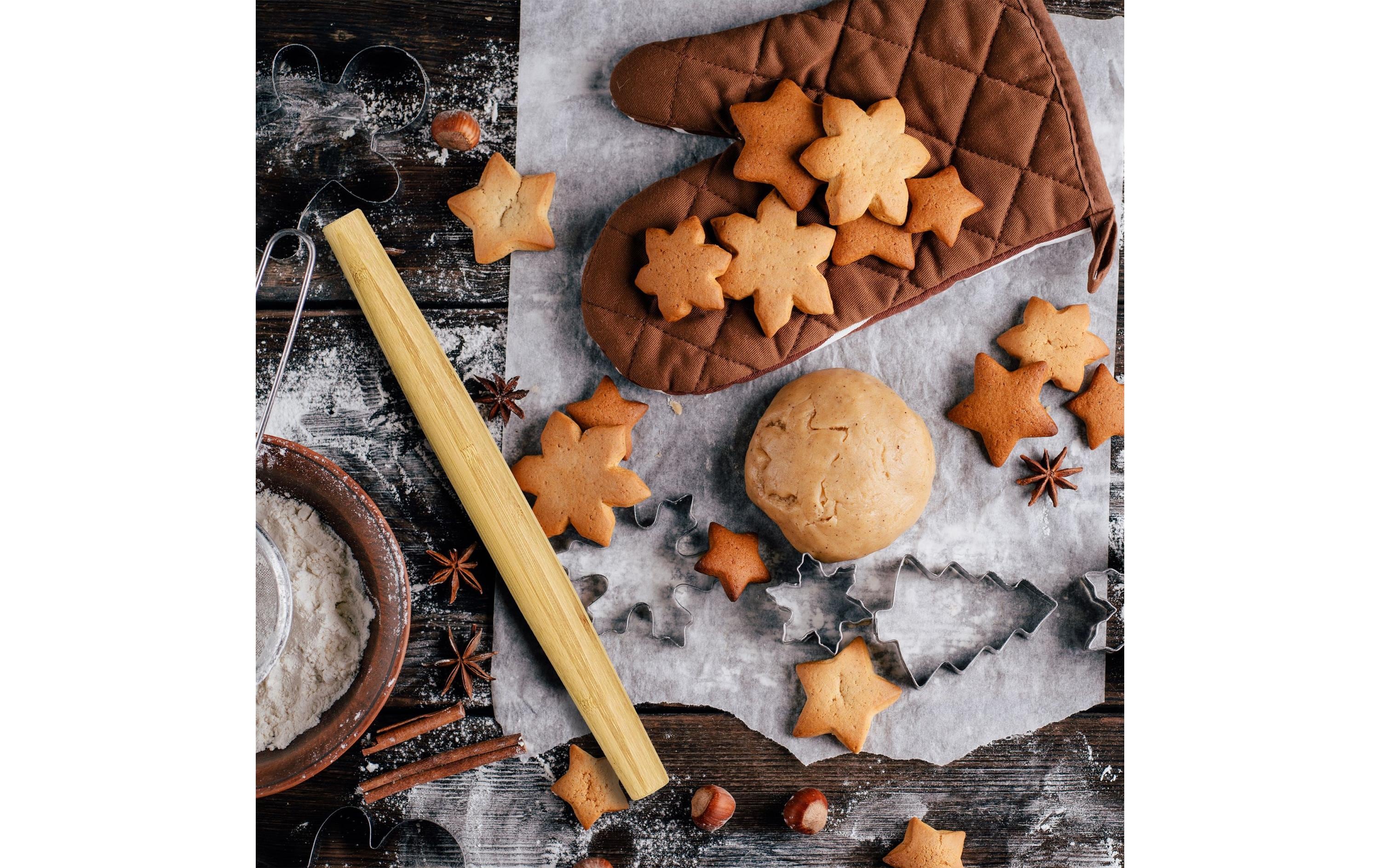 relaxdays Ausrollstab Braun