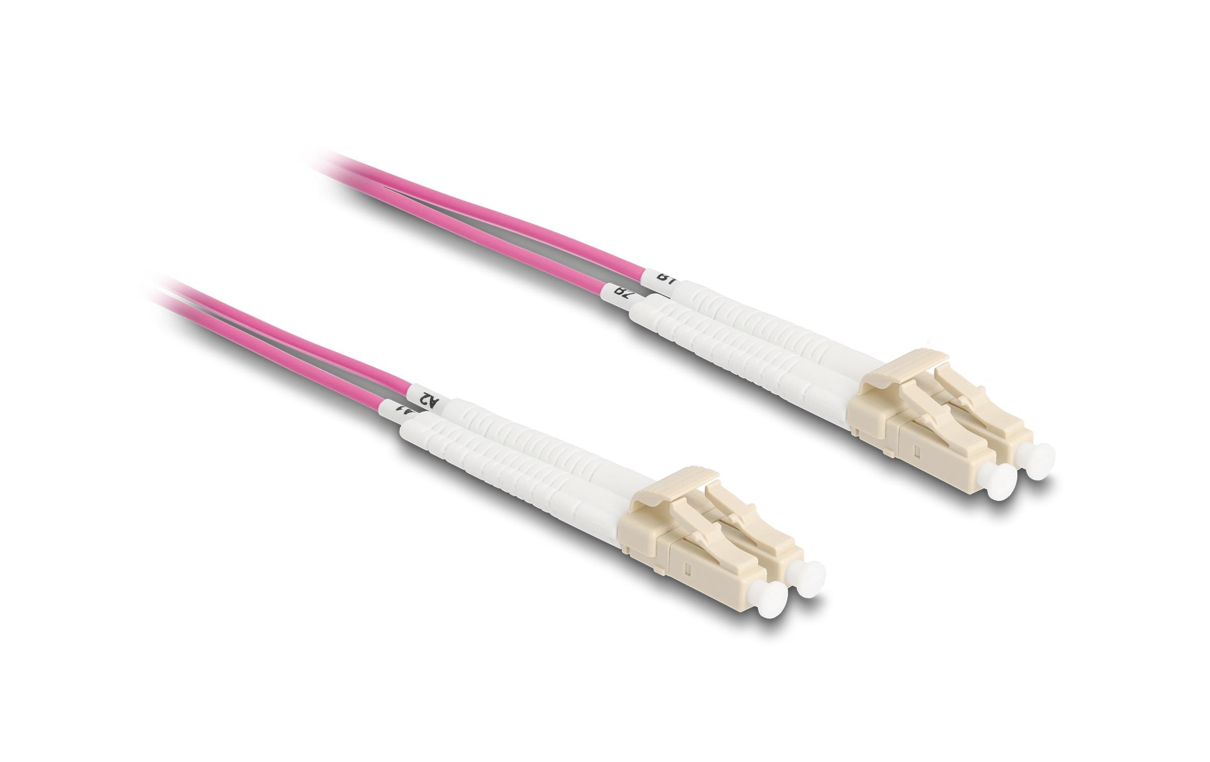Delock LWL-Patchkabel Multimode LC – LC, OM4, Duplex, 5 m