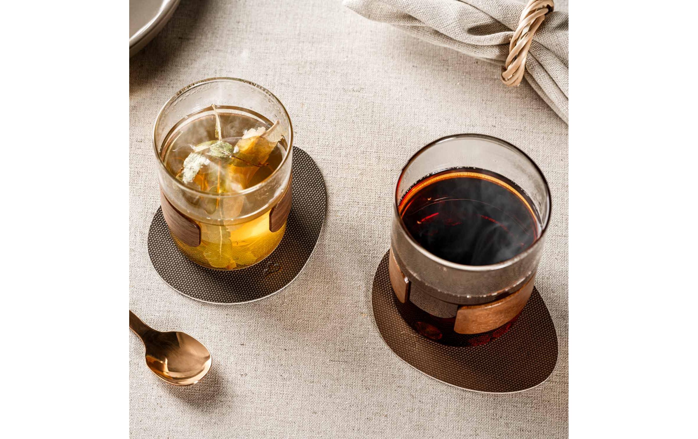 Leonardo Glasuntersetzer Gocce 4 Stück, Grau