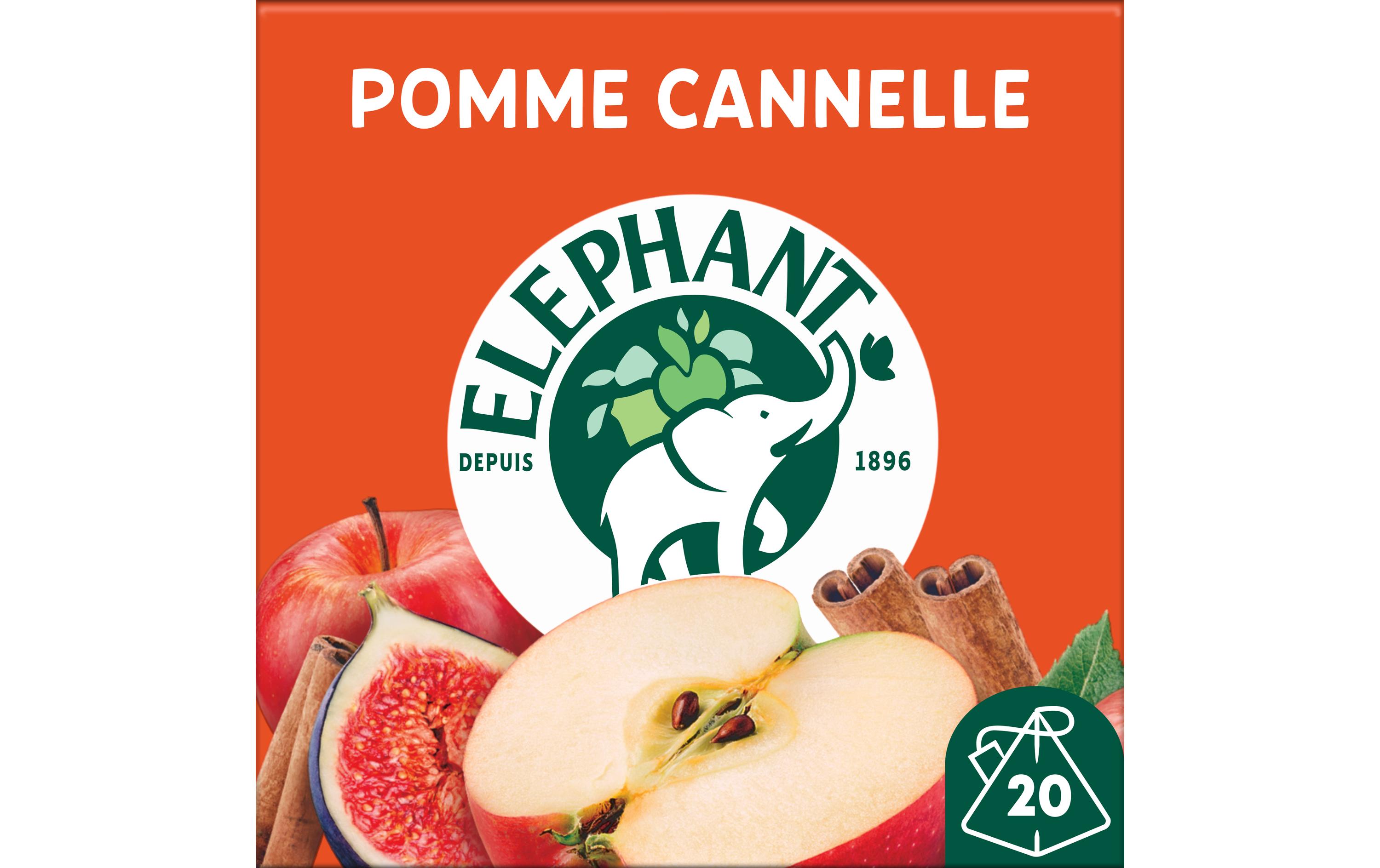 Eléphant Teebeutel Infusion Pomme Cannelle 20 Stück