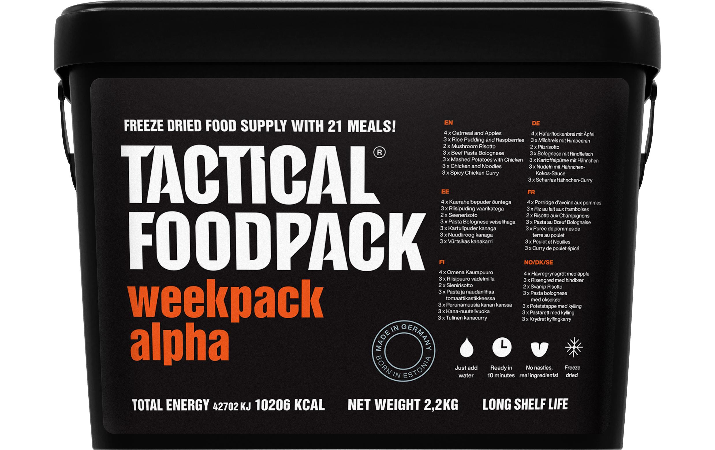 Tactical Foodpack Hauptgericht Week Pack Alpha