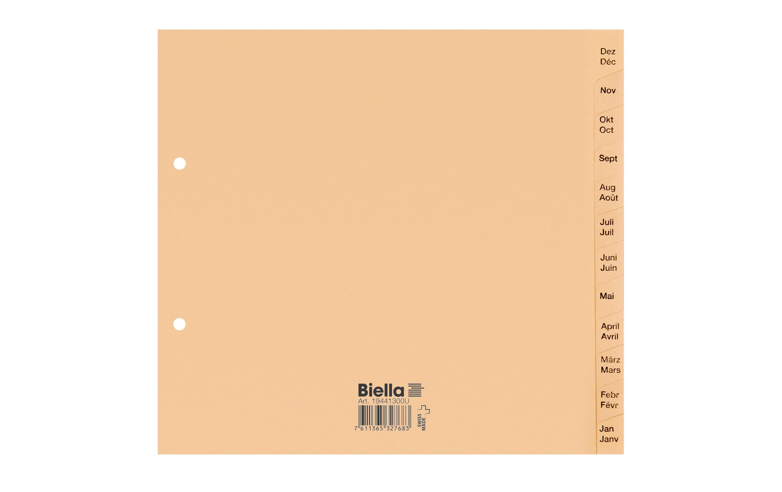 Biella Register Teildeckend, A4, Jan-Dez Biella Register Teildeckend, A4, Jan-Dez