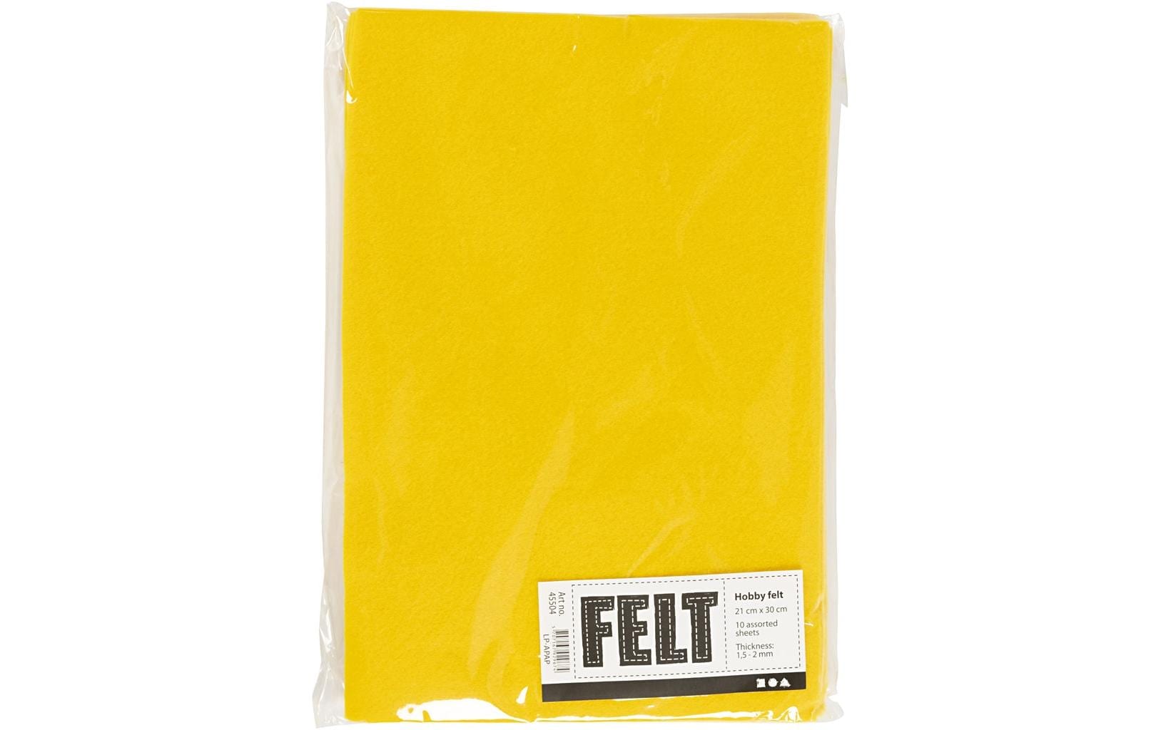 Creativ Company Bastelfilz 1.5 - 2 mm, A4, 10 Blatt, Gelb Creativ Company Bastelfilz 1.5 - 2 mm, A4, 10 Blatt, Gelb