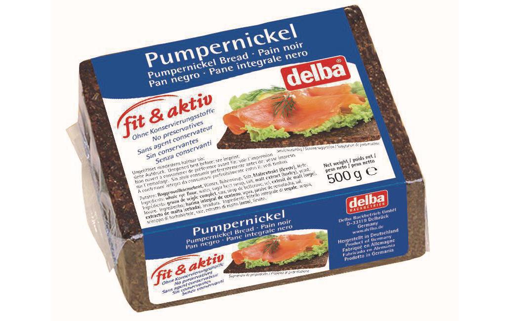 Delba Fit & Aktiv Pumpernickel 500 g