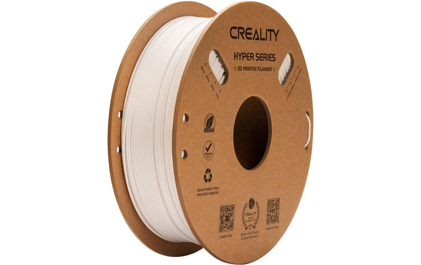 Creality Filament PETG Hyper Weiss, 1.75 mm, 1 kg Creality Filament PETG Hyper Weiss, 1.75 mm, 1 kg