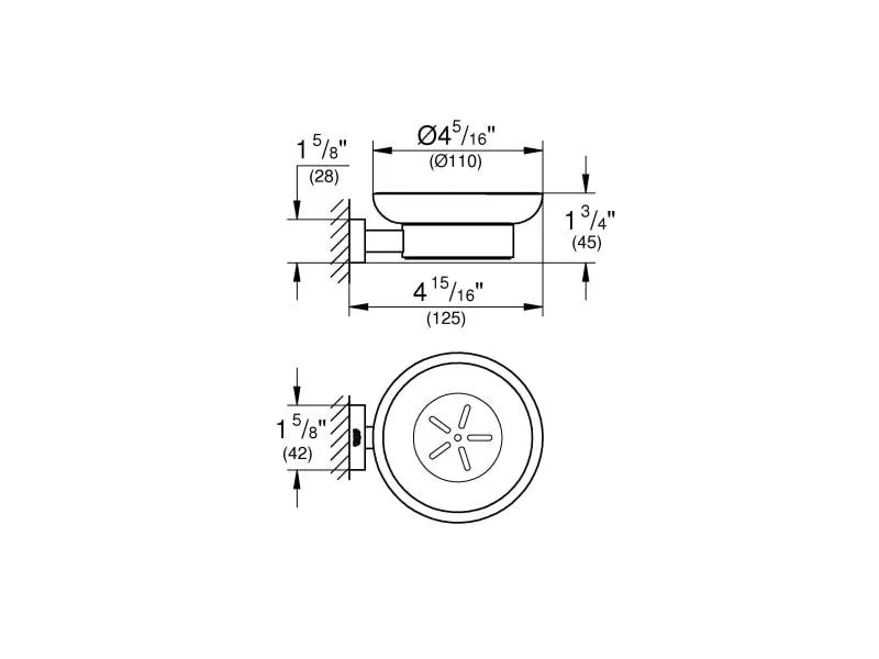 GROHE Glashalter Chrom, inkl. Halter GROHE Glashalter Chrom, inkl. Halter