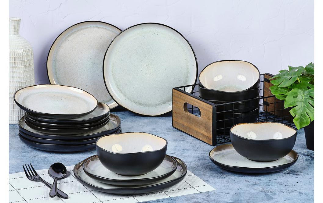 Björn Speise-Service Iris Elfenbeinweiss, 18-teilig